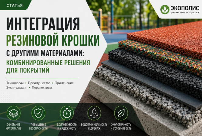 Интеграция резиновой крошки с другими материалами: комбинированные решения для покрытий