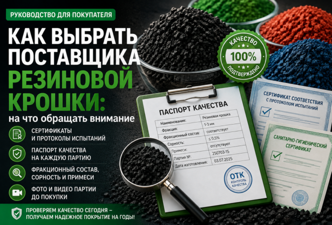 Как выбрать поставщика резиновой крошки: на что обращать внимание перед покупкой