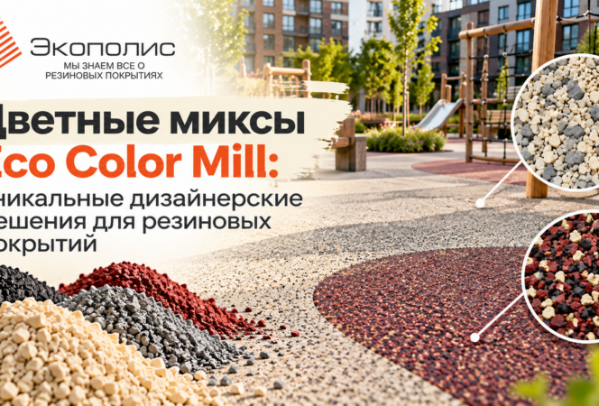 Цветные миксы Eco Color Mill: уникальные дизайнерские решения для резиновых покрытий