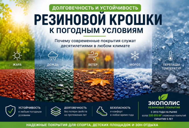 Долговечность и устойчивость резиновой крошки к погодным условиям