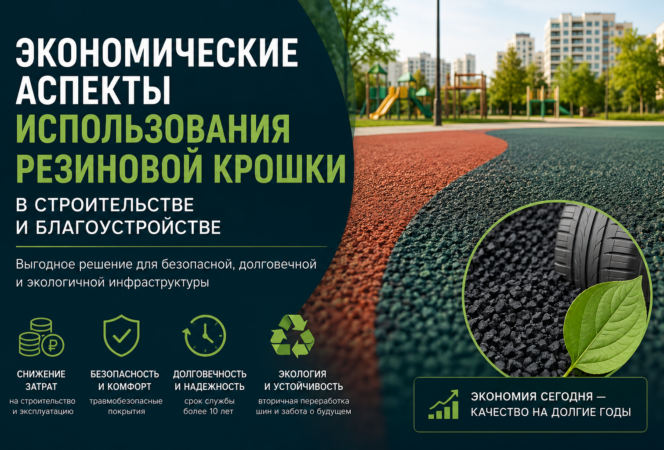 Экономические аспекты использования резиновой крошки в строительстве и благоустройстве