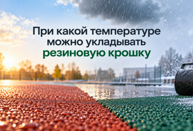 При какой температуре можно укладывать резиновую крошку: холод, дождь и влажность