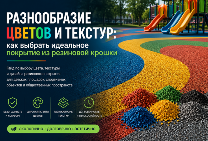 Разнообразие цветов и текстур: как выбрать идеальное покрытие из резиновой крошки