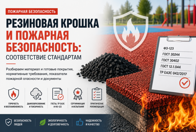 Резиновая крошка и пожарная безопасность: соответствие стандартам
